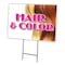 Signmission Hair & Color Yard Sign & Stake outdoor plastic coroplast window, C-1824 Hair & Color C-1824 Hair & Color - alternate 1